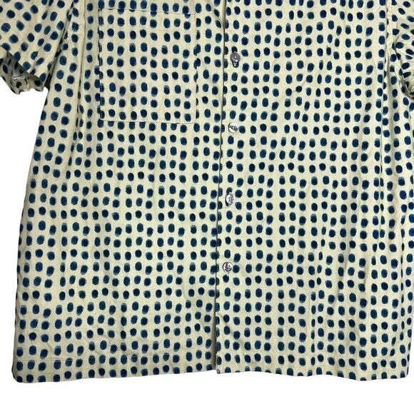 NWT House of Aama Adult Green Polka Dot Shirt Medium - Picture 5 of 9